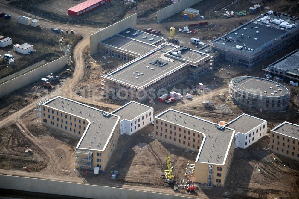 Arnstadt from the bird's eye view: Construction of the Youth Detention Center (JSA) and the Thuringian new youth detention center (prison) in Arnstadt