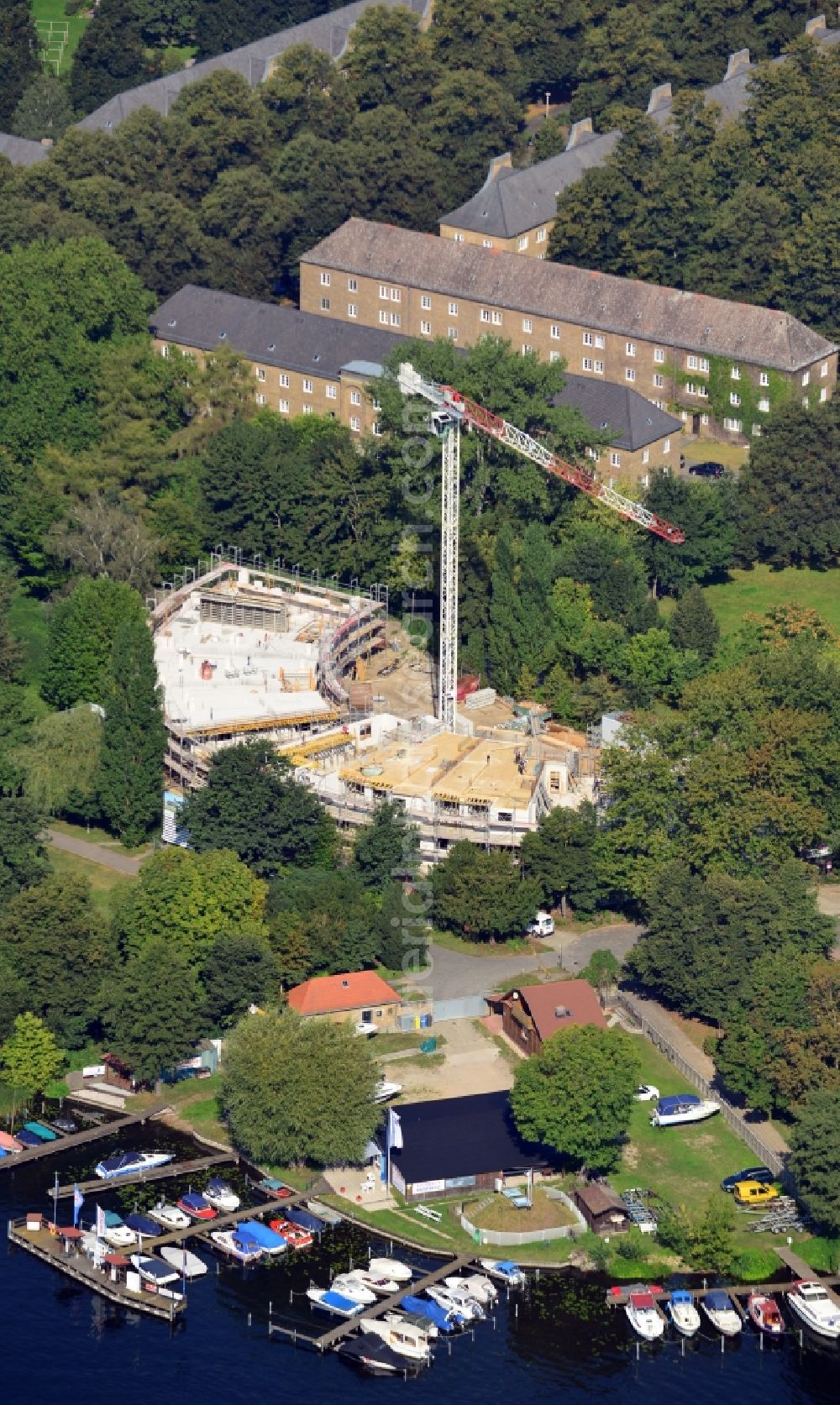 Potsdam from the bird's eye view: View of construction site of Kiewitt 21 in Potsdam in Brandenburg