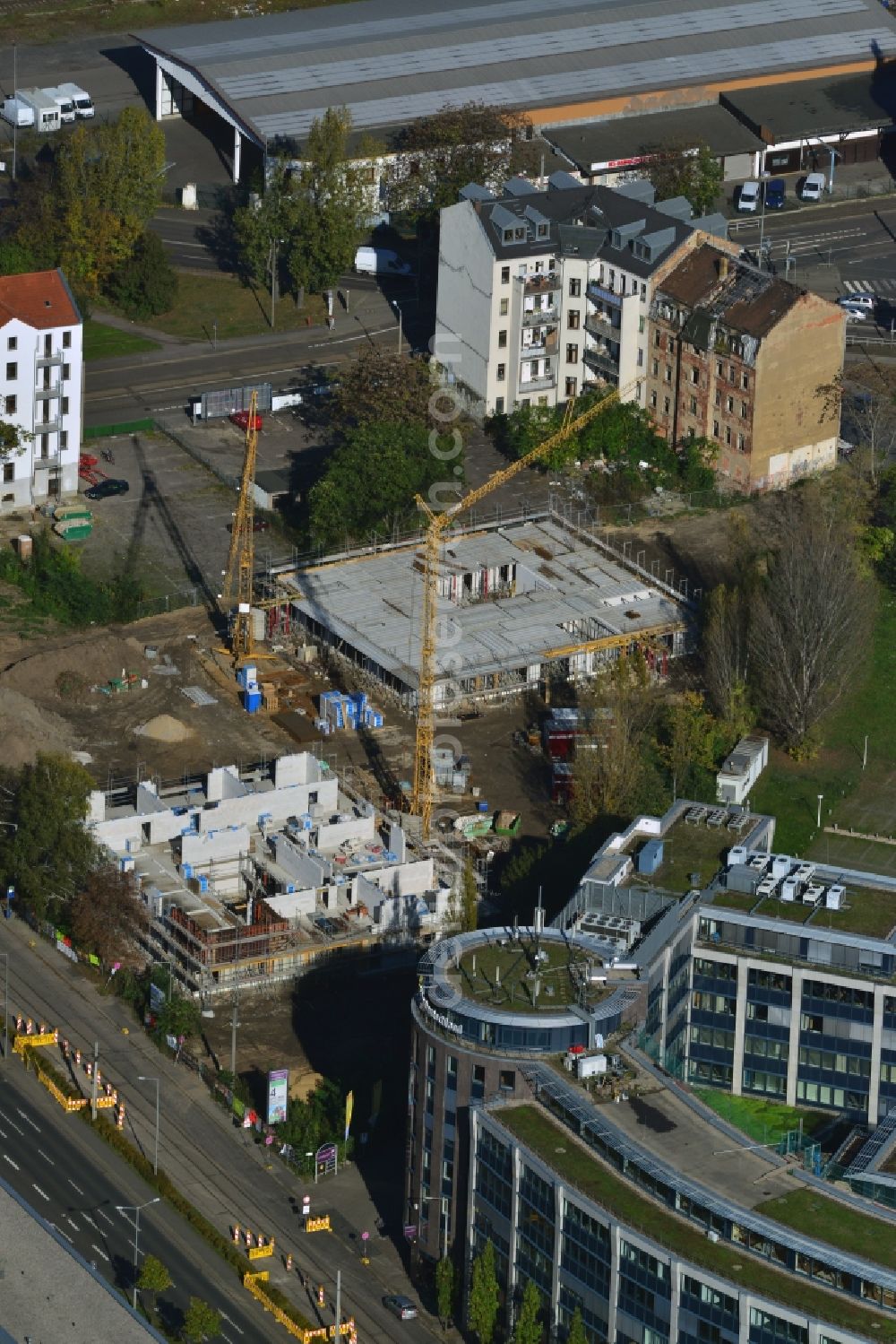 Aerial image Leipzig - View of the new construction of day-care centres in Leipzig in the state Saxony