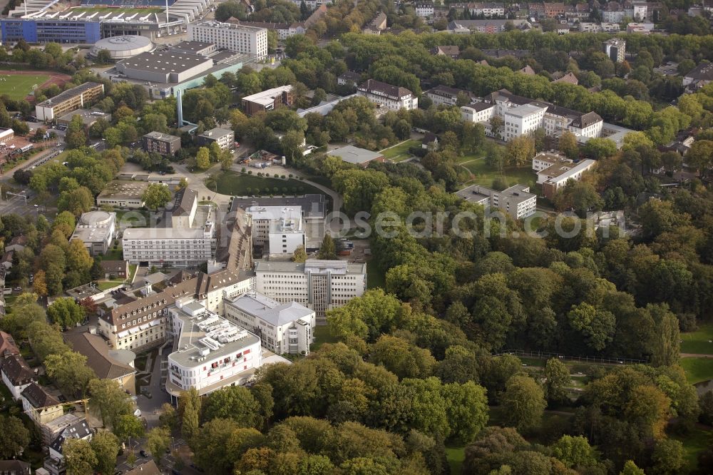 Aerial image Bochum - Clinic for Vascular Surgery, St. Josef-Hospital, Bochum in North Rhine-Westphalia