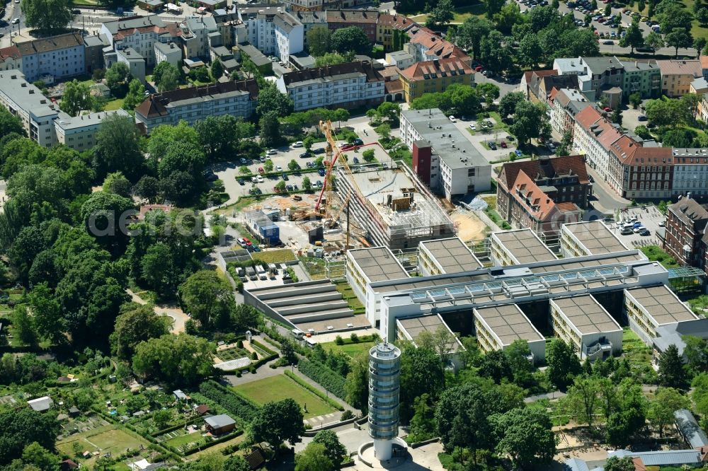 Aerial image Brandenburg an der Havel - Hospital grounds Staedtisches Klinikum Brandenburg GmbH on Hochstrasse in Brandenburg an der Havel in the state Brandenburg, Germany