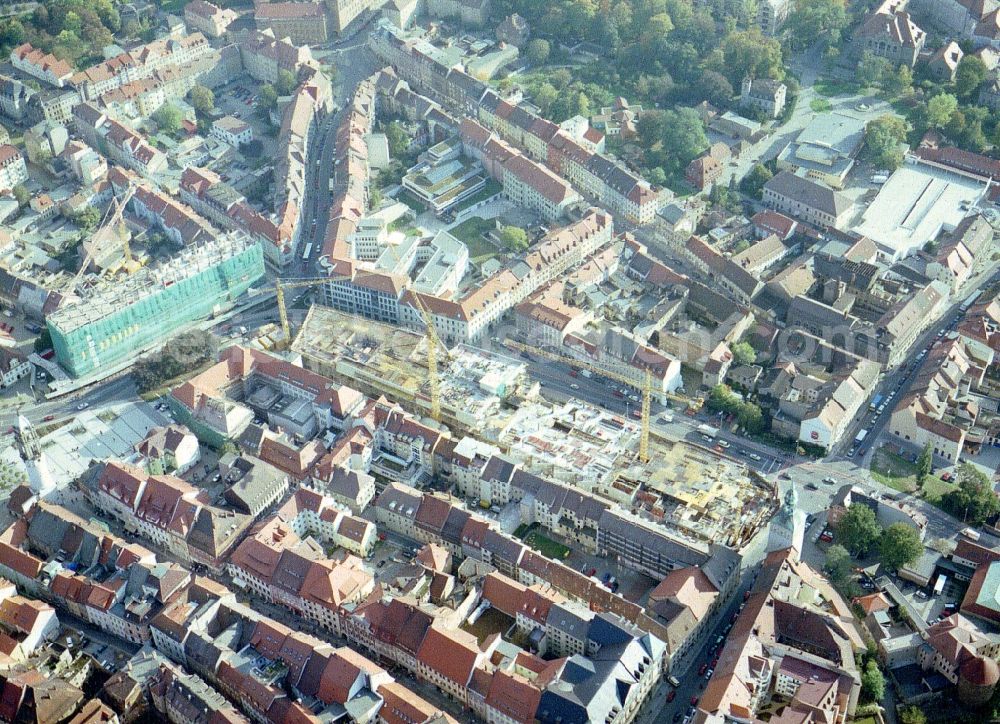 Aerial photograph Bautzen - Construction site of building of the shopping center Kornmarkt-Center in Bautzen in the state Saxony, Germany