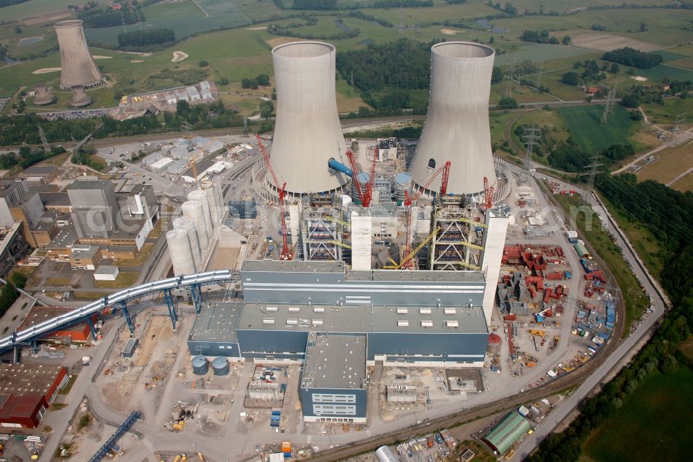 Hamm OT Schmehausen from above - View of the new construction of the Kraftwerk Westfalen in the district of Schmehausen in Hamm in the state of North Rhine-Westphalia