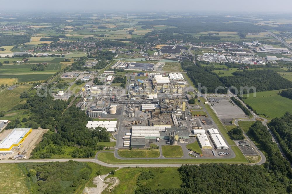 Hamm OT Schmehausen from above - View of the new construction of the Kraftwerk Westfalen in the district of Schmehausen in Hamm in the state of North Rhine-Westphalia