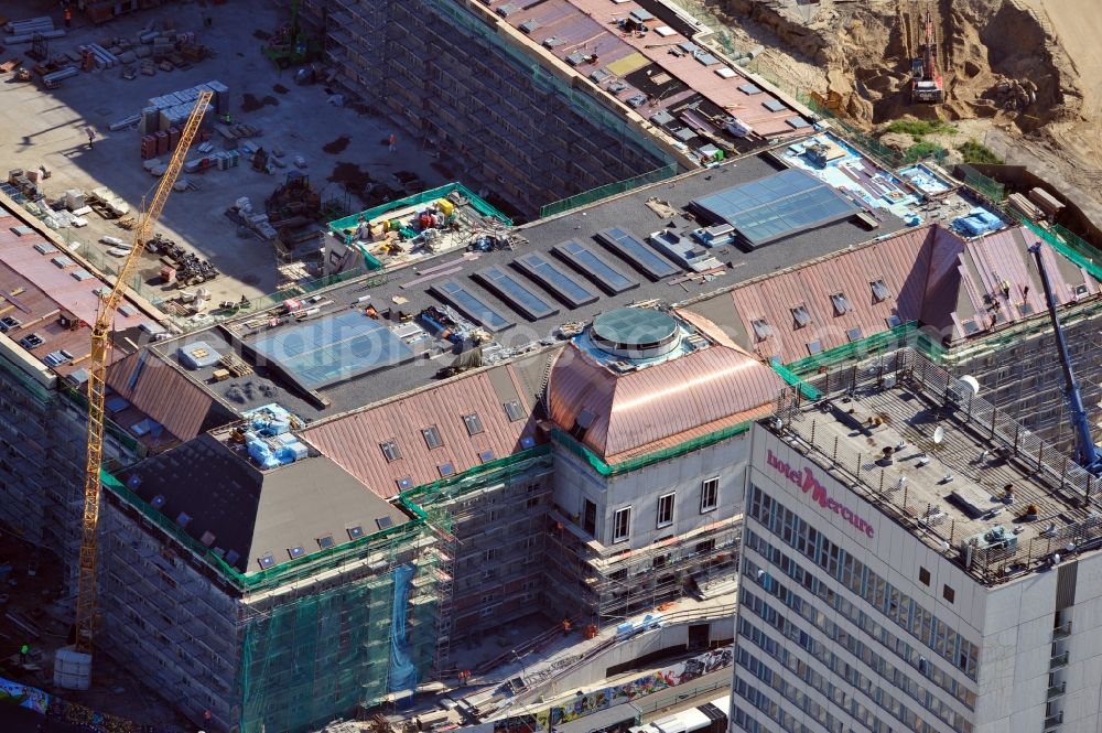 Potsdam from above - View of new construction of the parliament in Potsdam in Brandenburg