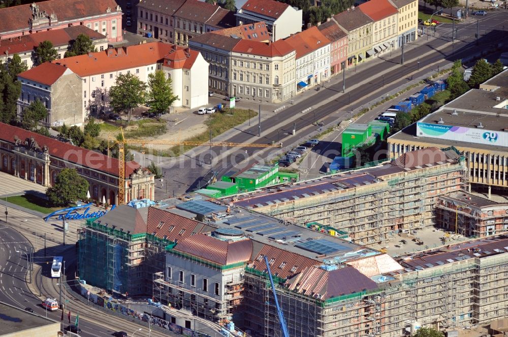 Aerial photograph Potsdam - View of new construction of the parliament in Potsdam in Brandenburg