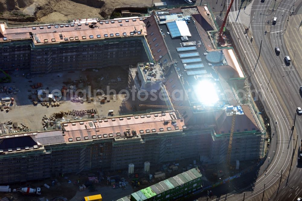 Aerial image Potsdam - View of new construction of the parliament in Potsdam in Brandenburg