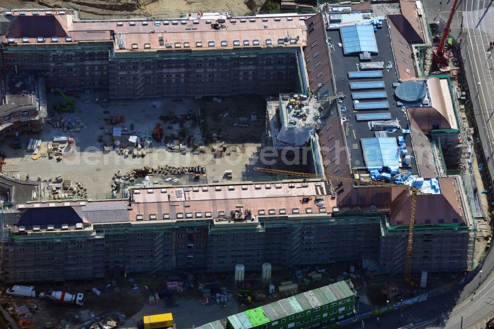 Aerial photograph Potsdam - View of new construction of the parliament in Potsdam in Brandenburg