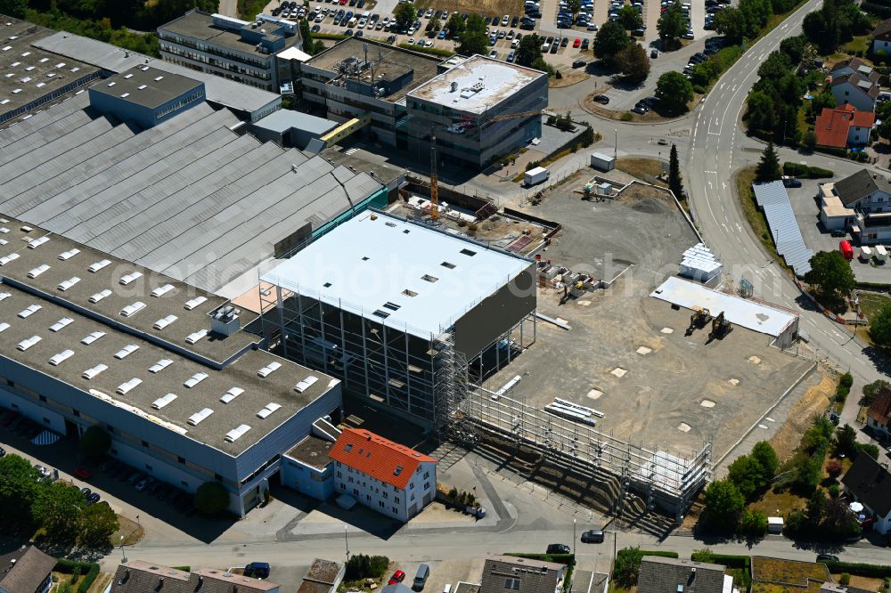 Aerial image Schopfloch - Construction site to build a new building complex on the site of the logistics center and Buerogebaeude on Firmengelaende of HOMAG GmbH on street Am Roedelsberg in Schopfloch in the state Baden-Wuerttemberg, Germany