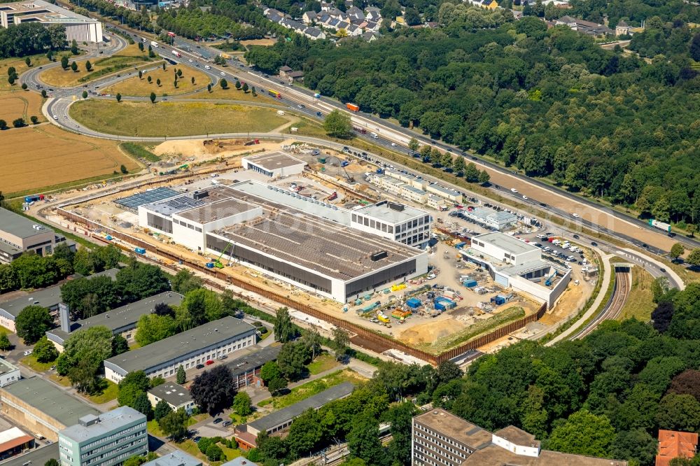 Aerial photograph Dortmund - Construction site of building complex on the site of the logistics center money store of the Deutschen Bundesbank in Dortmund at Ruhrgebiet in the state North Rhine-Westphalia