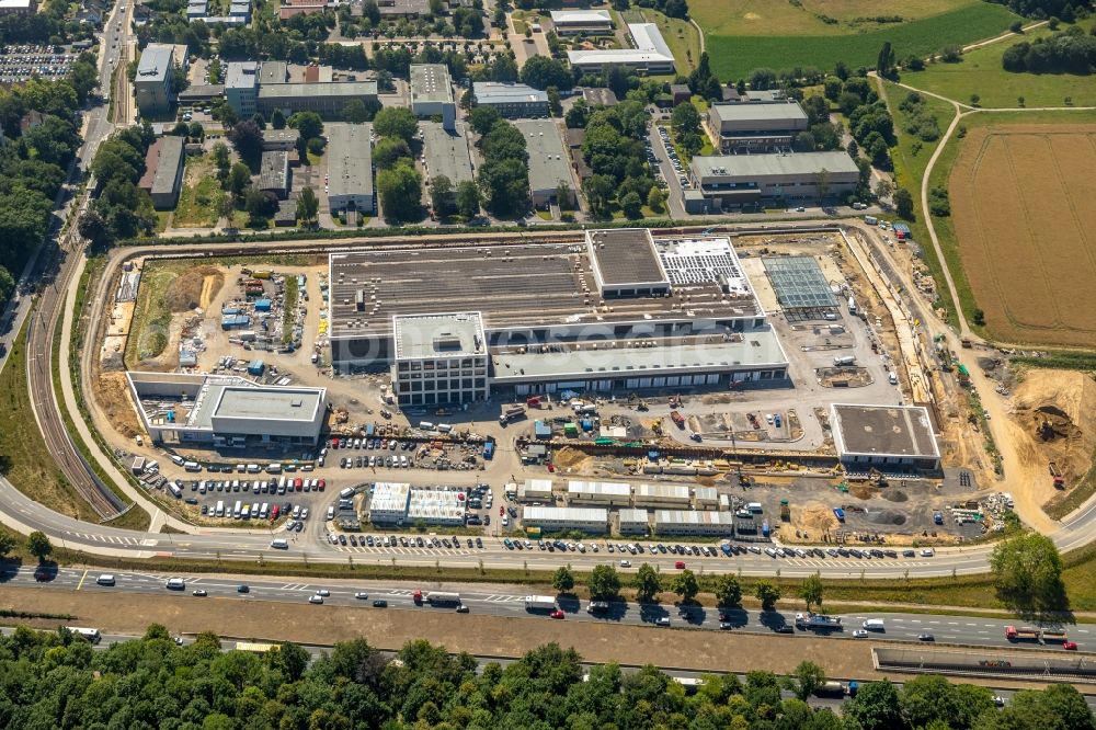 Aerial image Dortmund - Construction site of building complex on the site of the logistics center money store of the Deutschen Bundesbank in Dortmund at Ruhrgebiet in the state North Rhine-Westphalia