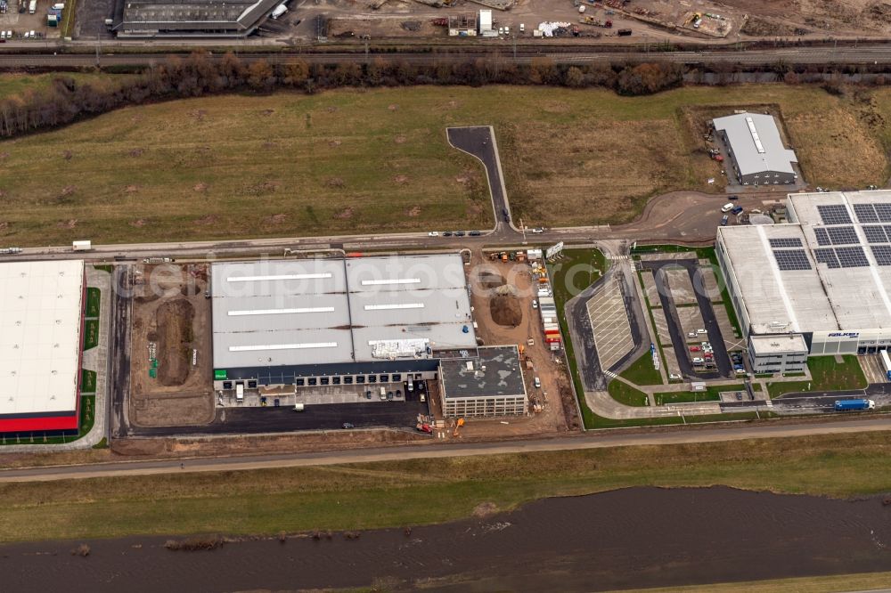 Aerial photograph Gengenbach - Construction site to build a new building complex on the site of the logistics center Streit-Logistikzentrum in Gengenbach in the state Baden-Wuerttemberg, Germany