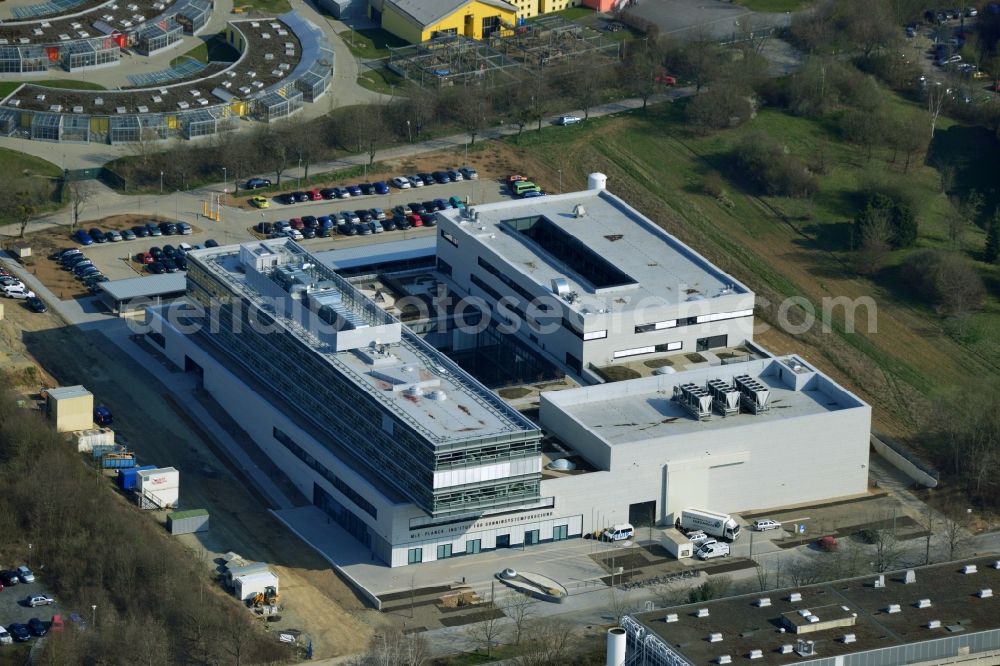 Göttingen from above - New building of the Max Planck Institute for Solar System Research in Göttingen in Lower Saxony