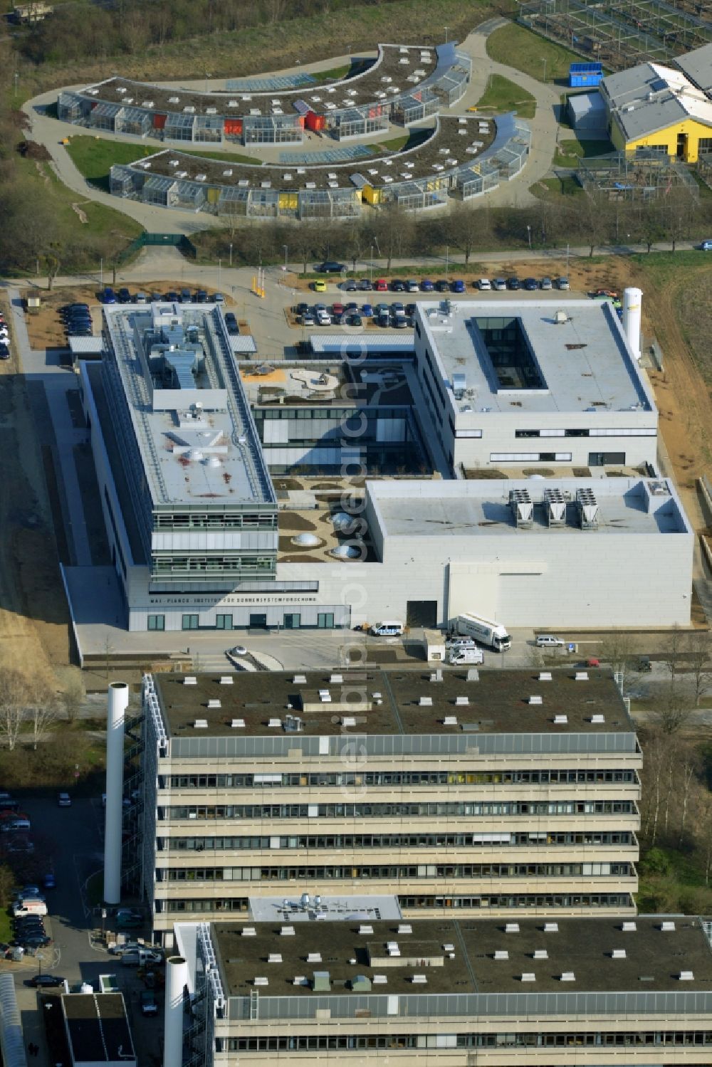 Göttingen from the bird's eye view: New building of the Max Planck Institute for Solar System Research in Göttingen in Lower Saxony