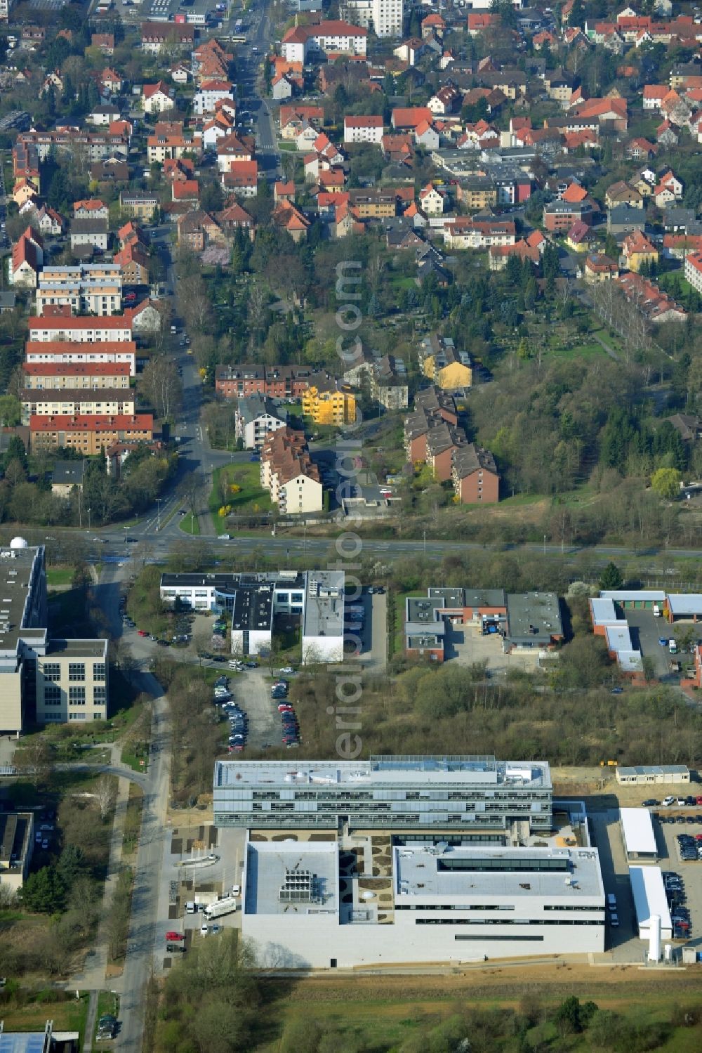 Aerial image Göttingen - New building of the Max Planck Institute for Solar System Research in Göttingen in Lower Saxony