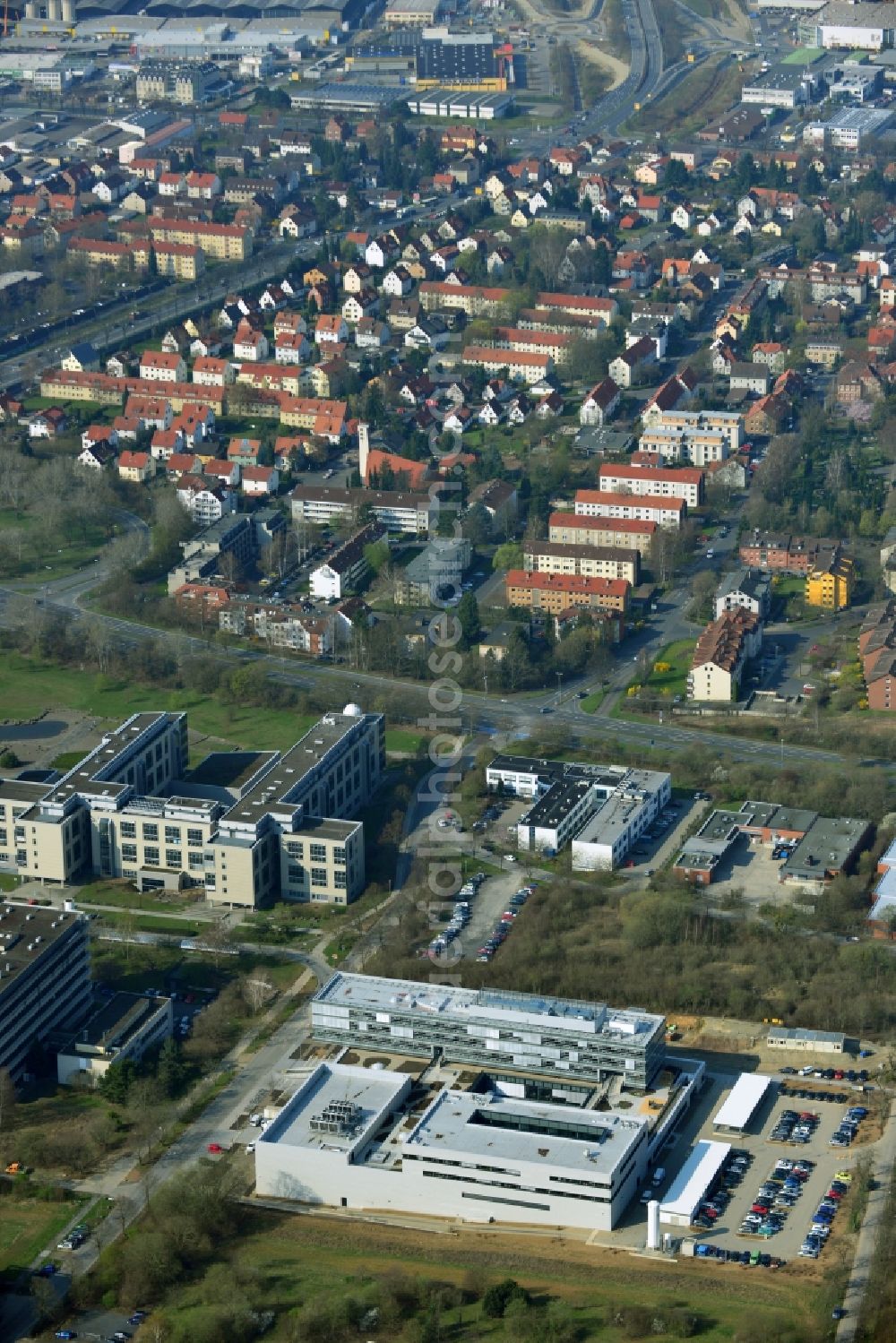 Aerial photograph Göttingen - New building of the Max Planck Institute for Solar System Research in Göttingen in Lower Saxony