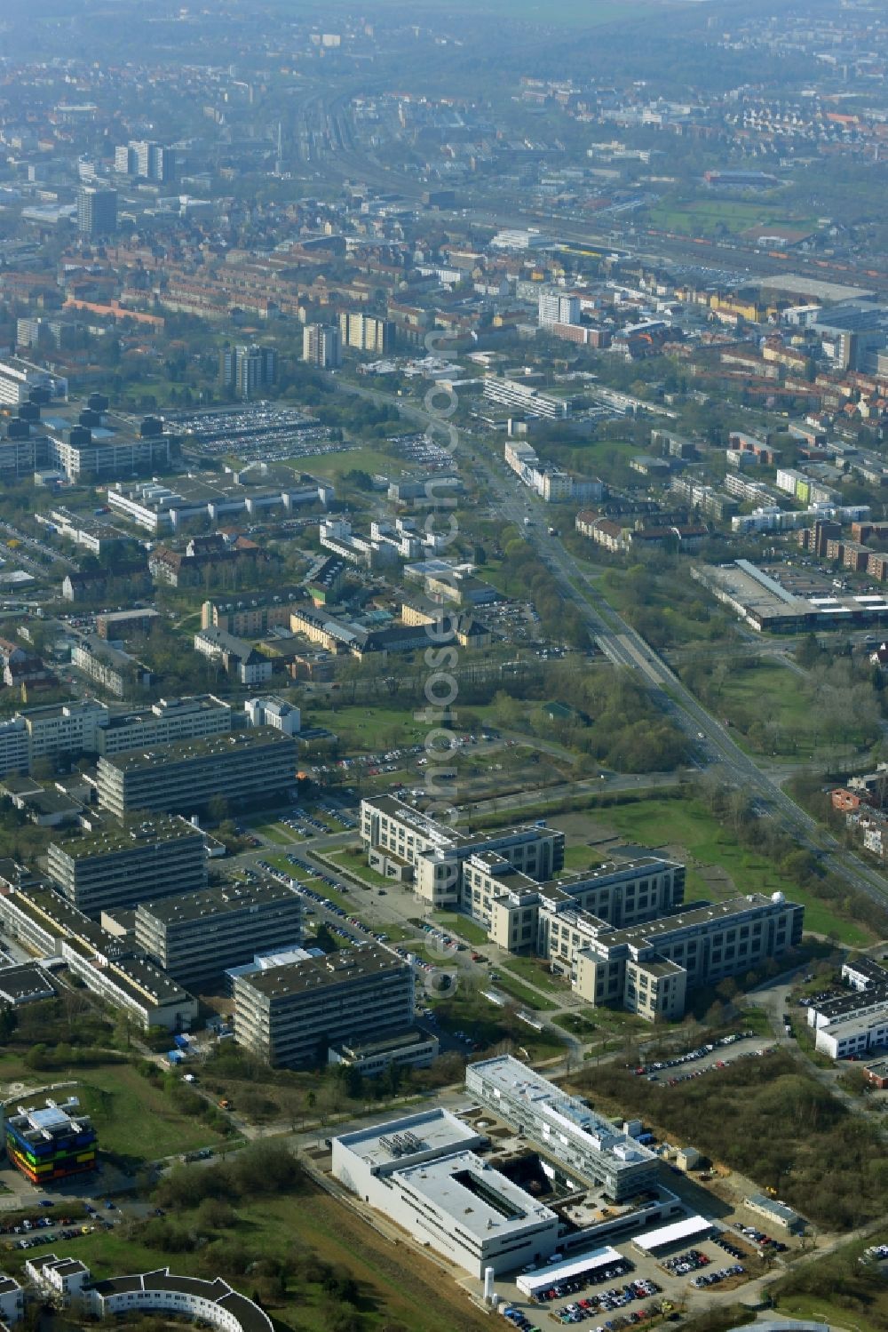 Göttingen from the bird's eye view: New building of the Max Planck Institute for Solar System Research in Göttingen in Lower Saxony