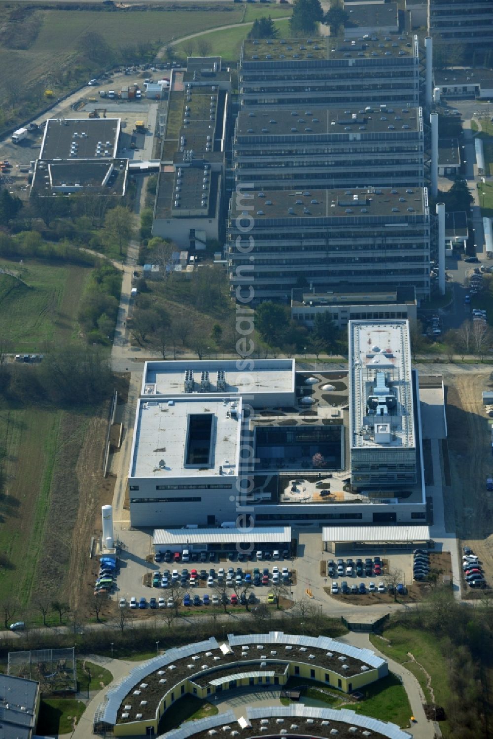 Göttingen from the bird's eye view: New building of the Max Planck Institute for Solar System Research in Göttingen in Lower Saxony