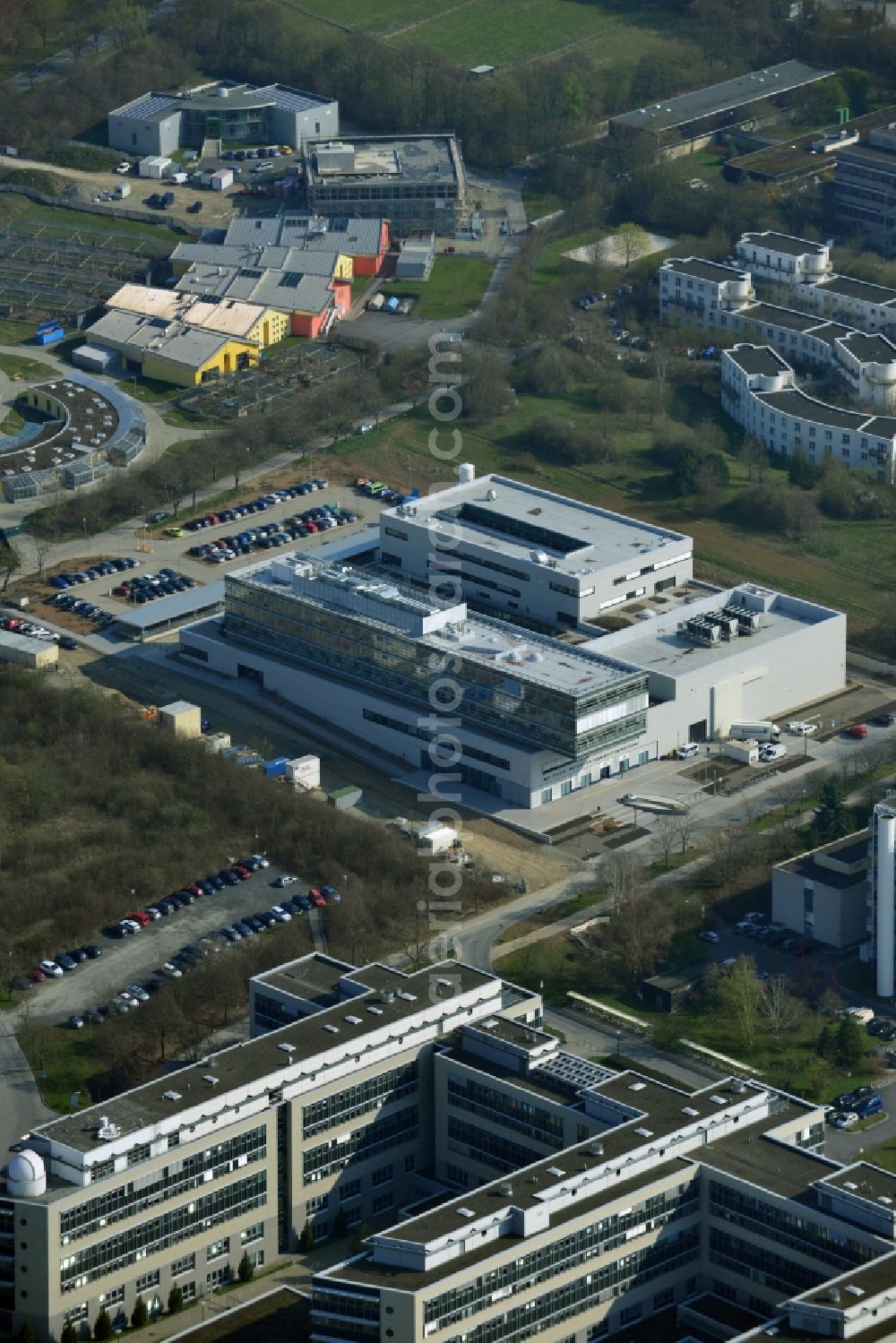 Aerial photograph Göttingen - New building of the Max Planck Institute for Solar System Research in Göttingen in Lower Saxony