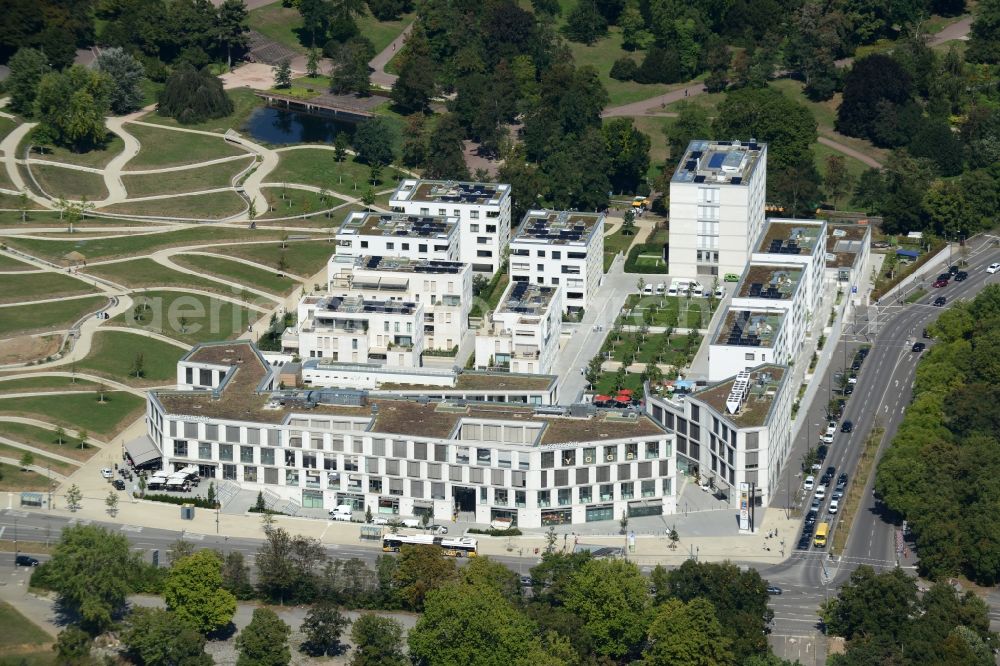 Stuttgart from the bird's eye view: New construction of multiple dwelling units settlement in Stuttgart in Baden-Wuerttemberg