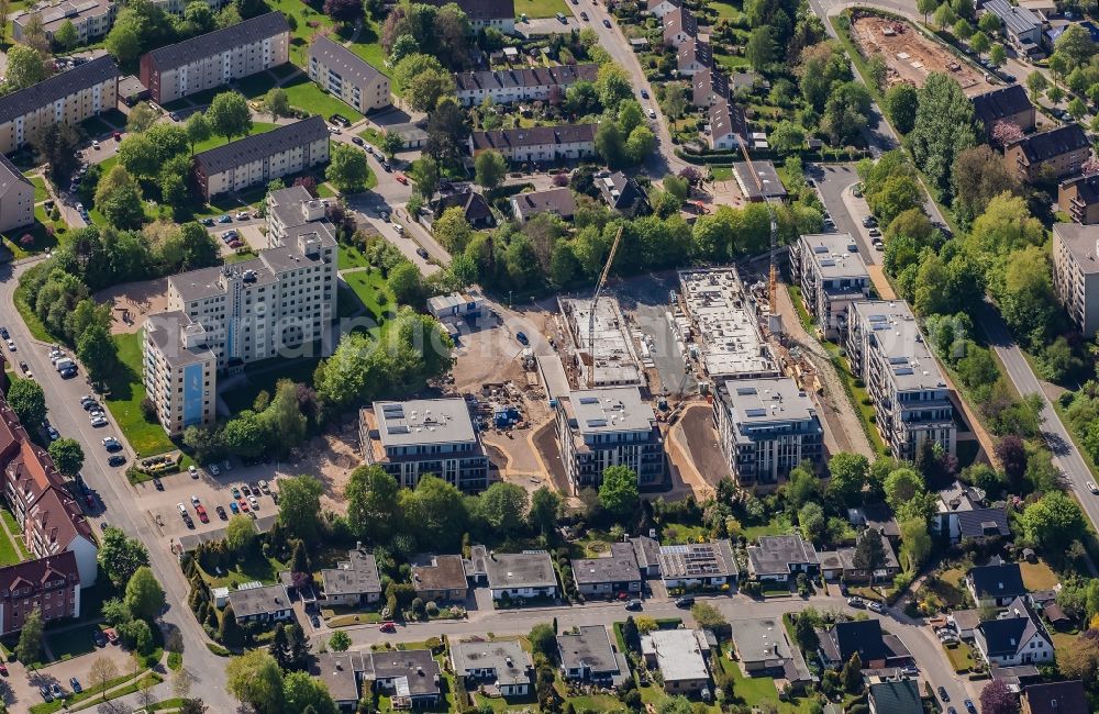 Aerial photograph Flensburg - Construction site to build a new multi-family residential complex ALTE GAeRTNEREI in Ortsteil Muerwik in Flensburg in the state Schleswig-Holstein, Germany