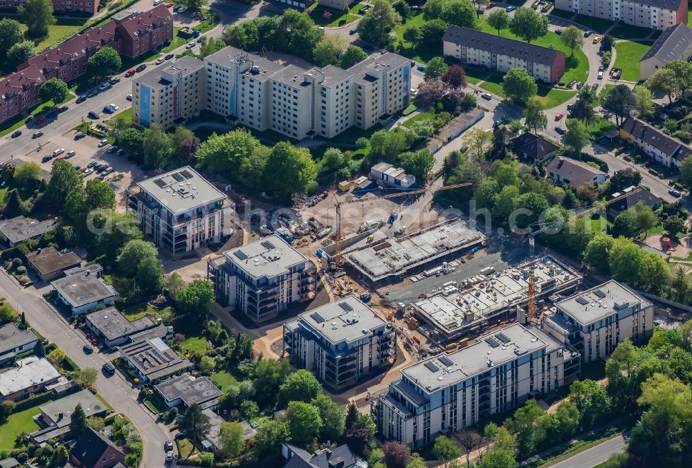 Flensburg from above - Construction site to build a new multi-family residential complex ALTE GAeRTNEREI in Ortsteil Muerwik in Flensburg in the state Schleswig-Holstein, Germany