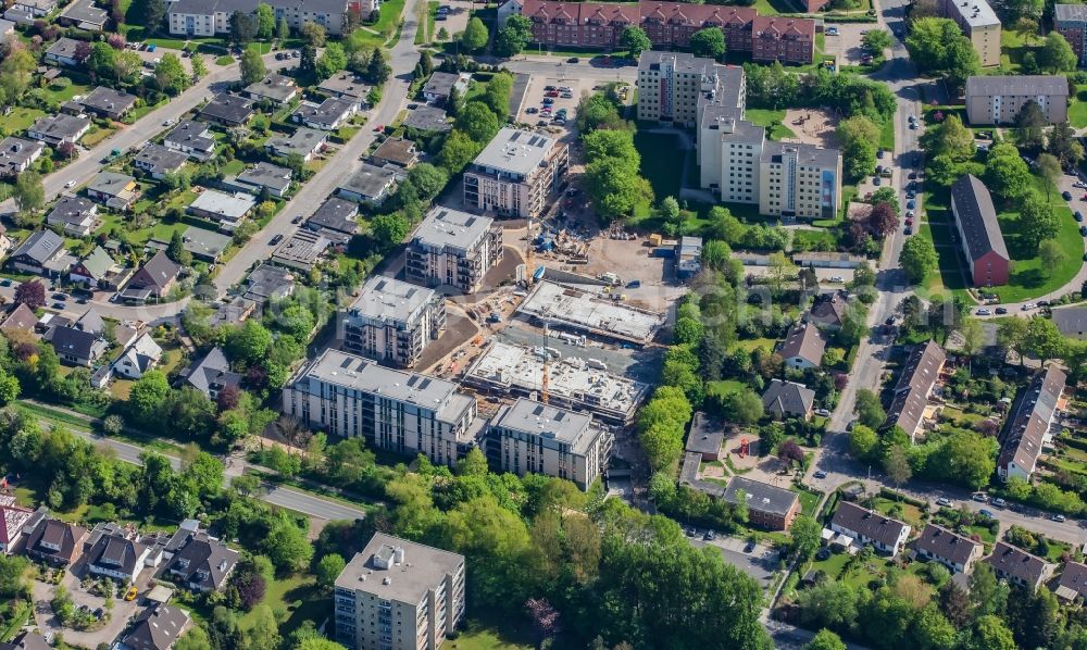 Aerial image Flensburg - Construction site to build a new multi-family residential complex ALTE GAeRTNEREI in Ortsteil Muerwik in Flensburg in the state Schleswig-Holstein, Germany