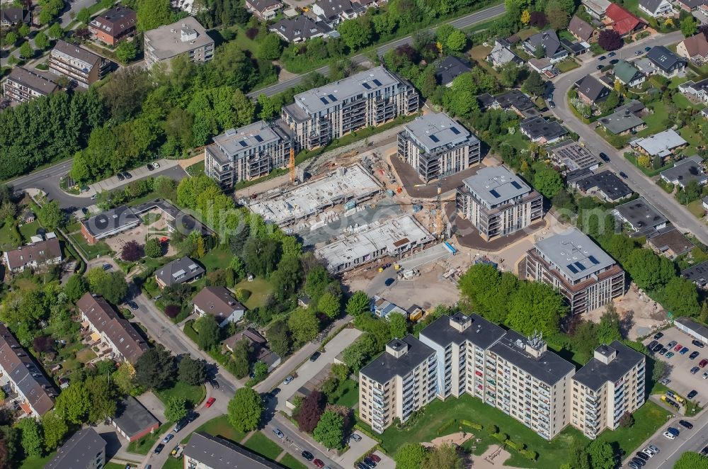 Flensburg from above - Construction site to build a new multi-family residential complex ALTE GAeRTNEREI in Ortsteil Muerwik in Flensburg in the state Schleswig-Holstein, Germany