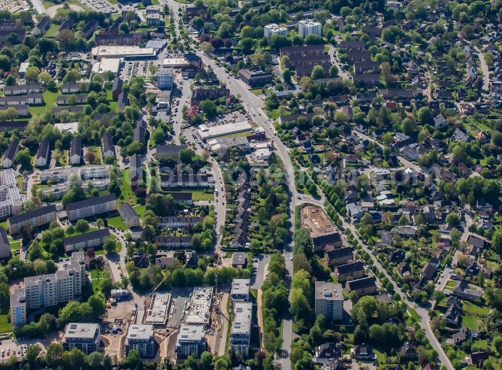 Flensburg from above - Construction site to build a new multi-family residential complex ALTE GAeRTNEREI in Ortsteil Muerwik in Flensburg in the state Schleswig-Holstein, Germany