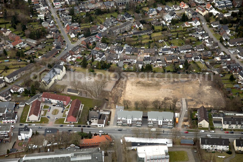 Aerial photograph Bottrop - Construction site to build a new multi-family residential complex on street Reckmannallee in Bottrop at Ruhrgebiet in the state North Rhine-Westphalia, Germany