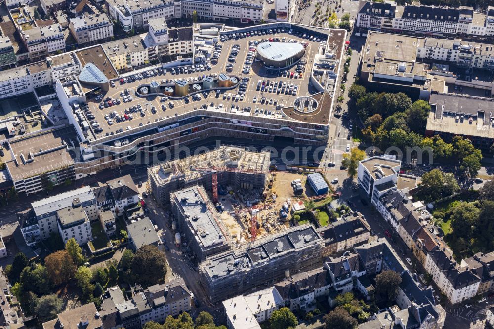 Aerial image Mönchengladbach - Construction site to build a new multi-family residential complex Croonsquartier on street Kleiststrasse in the district Gladbach in Moenchengladbach in the state North Rhine-Westphalia, Germany