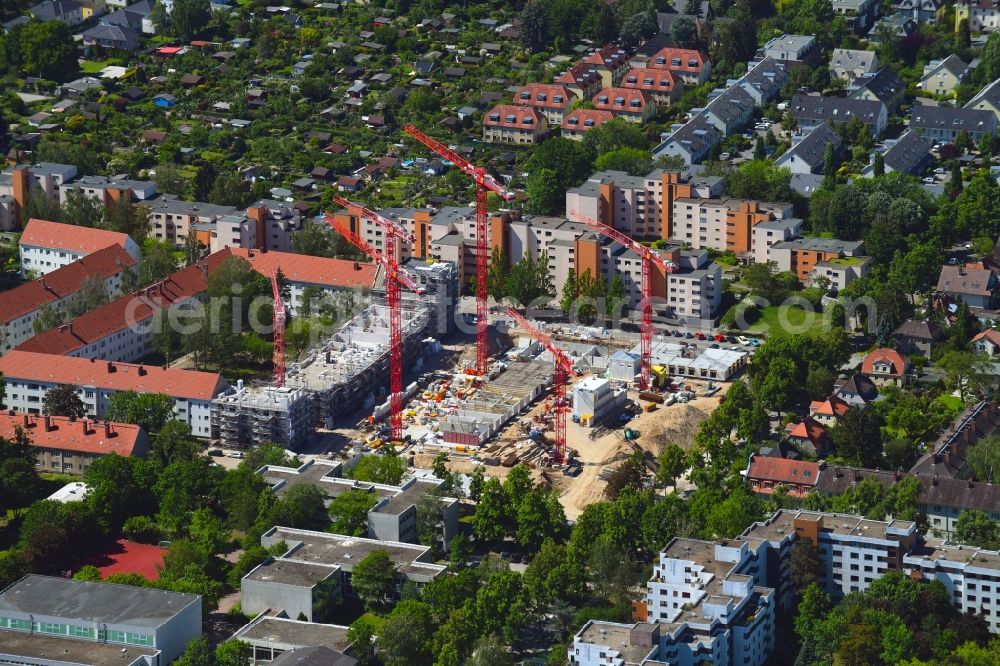 Aerial image Berlin - Construction site to build a new multi-family residential complex Dessauerstrasse - Retzowstrasse in the district Lankwitz in Berlin, Germany