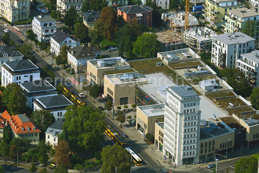 Aerial image Dresden - Construction site to build a new multi-family residential complex on street Erna-Berger-Strasse in the district Neustadt in Dresden in the state Saxony, Germany