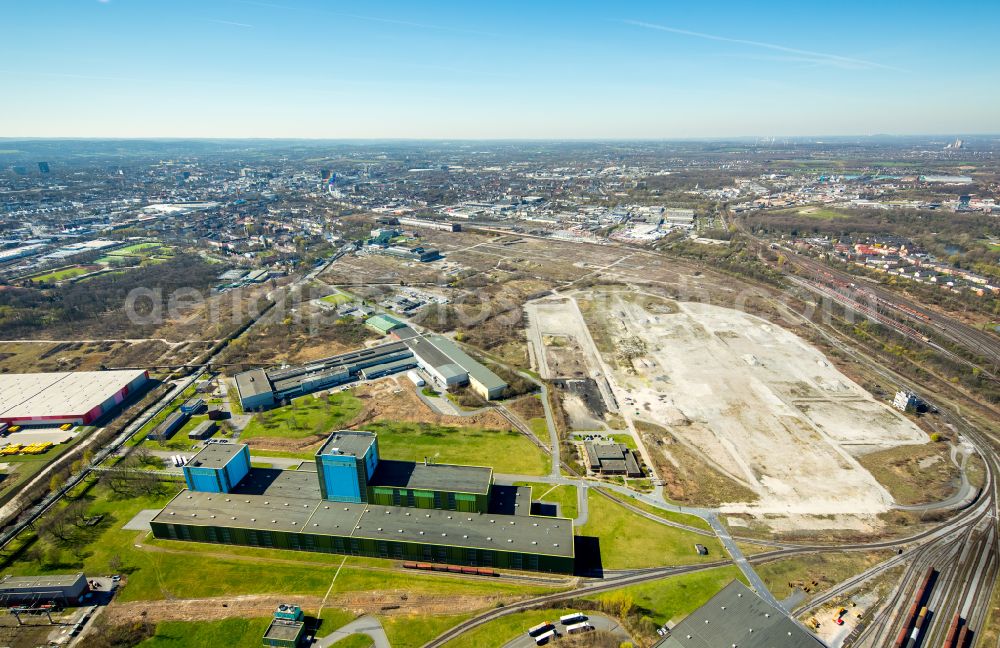 Aerial image Dortmund - Construction site to build a new multi-family residential complex on the site of the former Westfalenhuette in Dortmund at Ruhrgebiet in the state North Rhine-Westphalia, Germany