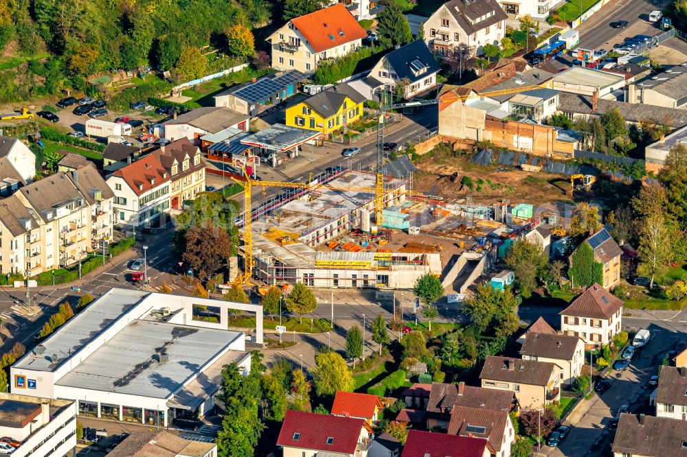 Lahr/Schwarzwald from above - Construction site to build a new multi-family residential complex Geroldsecker Quartier Lahr on street Langemarckstrasse in Lahr/Schwarzwald in the state Baden-Wuerttemberg, Germany