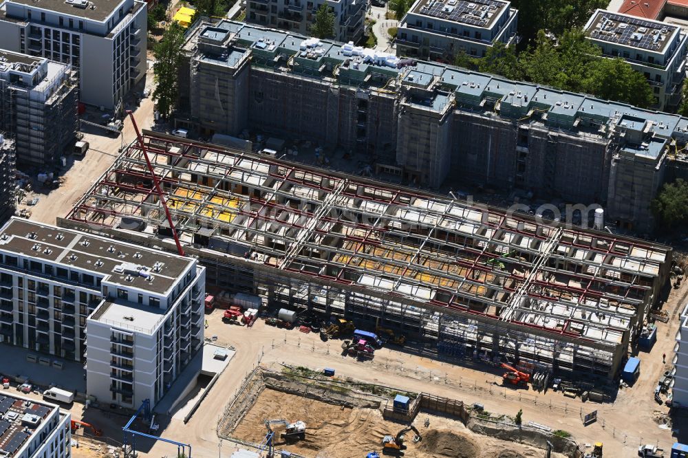 Berlin from above - Construction site to build a new multi-family residential complex Havelufer-Quartier on street Am Maselakepark - Streitstrasse in the district Spandau Hakenfelde in Berlin, Germany