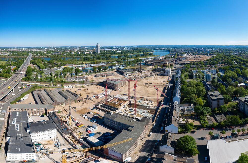 Aerial photograph Köln - Construction site to build a new multi-family residential complex on street Deutz-Muelheimer Strasse in the district Muelheim in Cologne in the state North Rhine-Westphalia, Germany