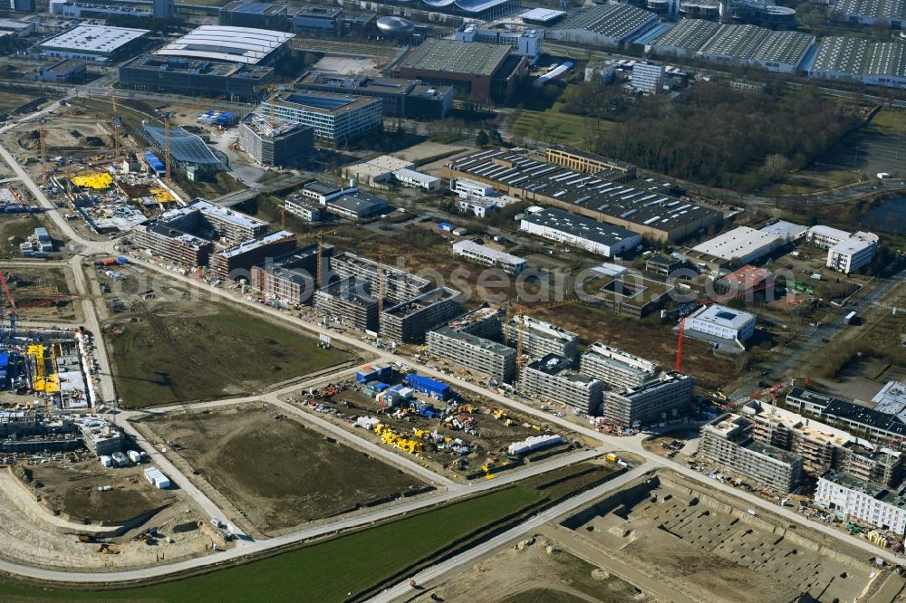 Hannover from above - Construction site to build a new multi-family residential complex Kronsberg-Sued in the district Wuelferode in Hannover in the state Lower Saxony, Germany