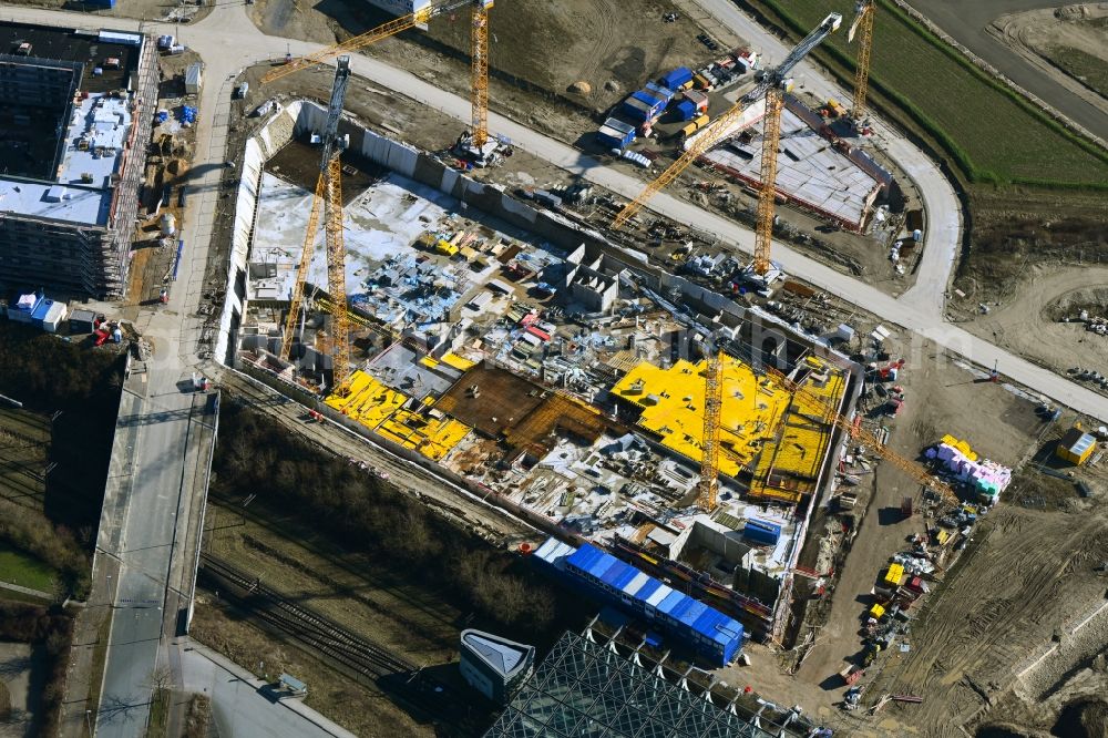 Hannover from above - Construction site to build a new multi-family residential complex Kronsberg-Sued in the district Wuelferode in Hannover in the state Lower Saxony, Germany