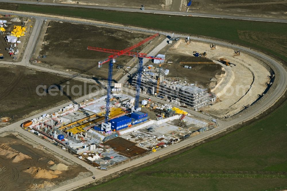 Aerial photograph Hannover - Construction site to build a new multi-family residential complex Kronsberg-Sued in the district Wuelferode in Hannover in the state Lower Saxony, Germany