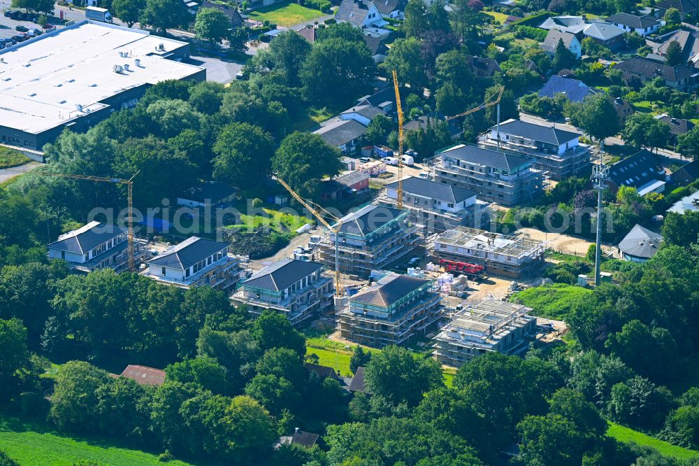 Aerial photograph Langen - Construction site to build a new multi-family residential complex on street Narbensweg - Schmidtkuhlsweg in Langen in the state Lower Saxony, Germany