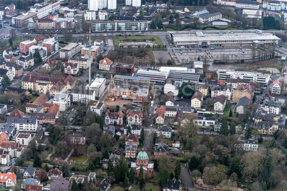 Aerial photograph Lahr/Schwarzwald - Construction site to build a new multi-family residential complex Lotzbeckstrasse - Jammstrasse in Lahr/Schwarzwald in the state Baden-Wuerttemberg, Germany