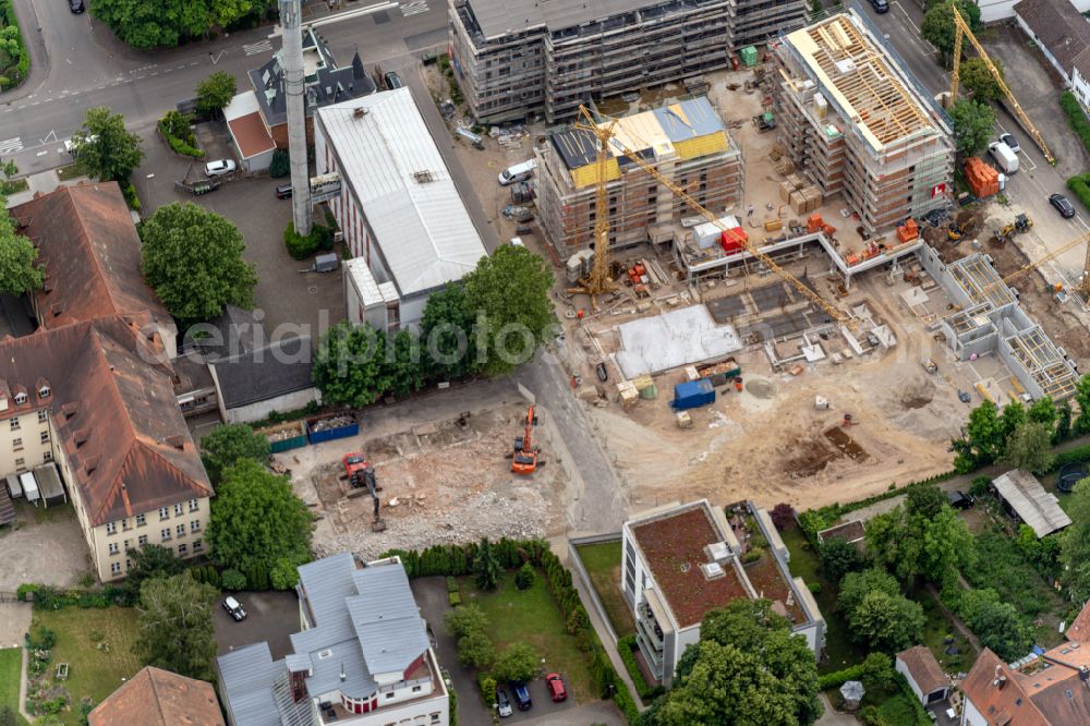 Aerial photograph Lahr/Schwarzwald - Construction site to build a new multi-family residential complex Lotzbeckstrasse - Jammstrasse in Lahr/Schwarzwald in the state Baden-Wuerttemberg, Germany