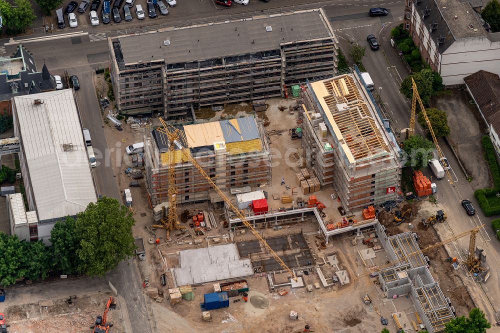 Lahr/Schwarzwald from the bird's eye view: Construction site to build a new multi-family residential complex Lotzbeckstrasse - Jammstrasse in Lahr/Schwarzwald in the state Baden-Wuerttemberg, Germany