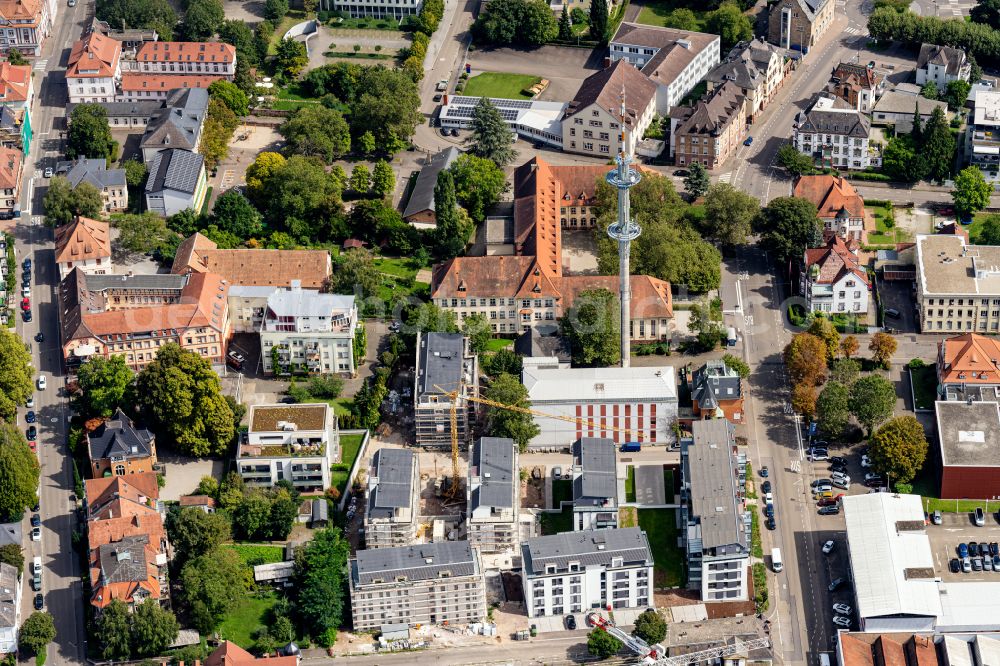 Aerial image Lahr/Schwarzwald - Construction site to build a new multi-family residential complex Lotzbeckstrasse - Jammstrasse in Lahr/Schwarzwald in the state Baden-Wuerttemberg, Germany