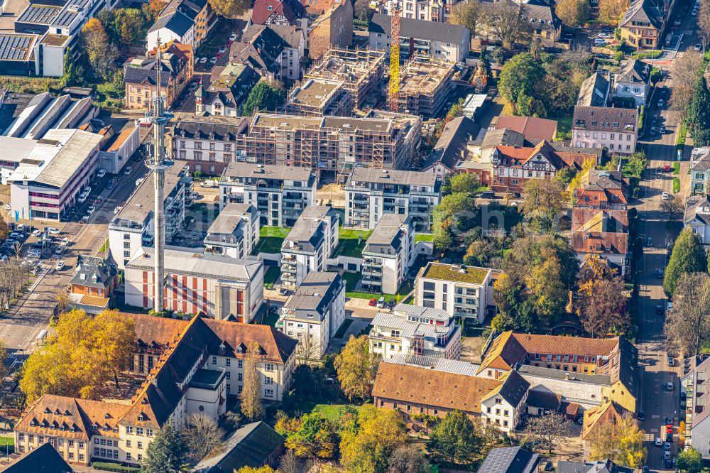 Aerial image Lahr/Schwarzwald - Construction site to build a new multi-family residential complex Lotzbeckstrasse - Jammstrasse in Lahr/Schwarzwald in the state Baden-Wuerttemberg, Germany