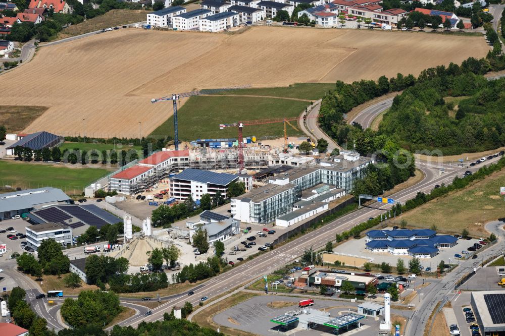 Aerial image Pentling - Construction site to build a new multi-family residential complex Mein Kaiserhof on street An der Steinernen Bank in the district Grossberg in Pentling in the state Bavaria, Germany