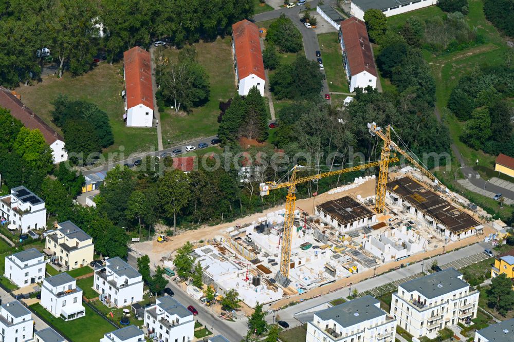 Berlin from above - Construction site to build a new multi-family residential complex Parkviertel Kladow in Berlin, Germany