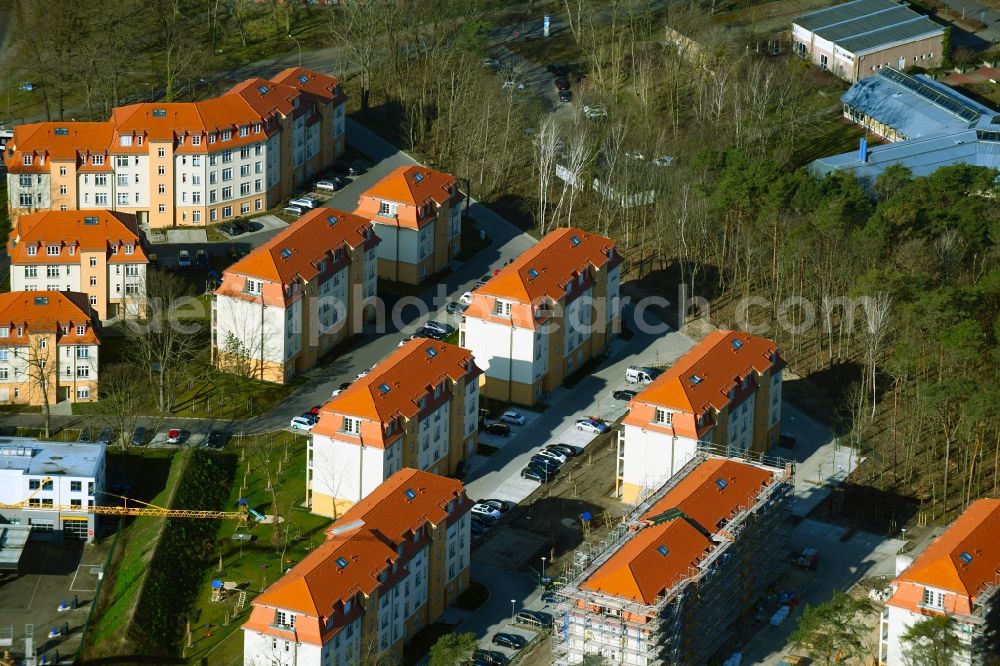 Potsdam from above - New construction of the apartment building Residenz Steinstrasse in the district Stern in Potsdam in the state Brandenburg, Germany