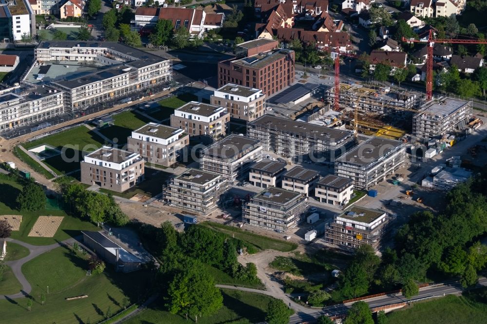 Salem from the bird's eye view: Construction site to build a new multi-family residential complex Am Schlosssee in Salem in the state Baden-Wuerttemberg, Germany